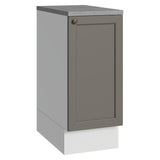 Gabinete de Cocina Vik Blanco y Gris 35x84cm sin Mesón sin Pozuelo - MUEBLES INFERIORES DE COCINA | Bylmo