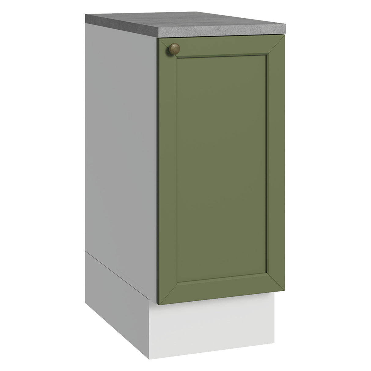 Gabinete de Cocina Vik Blanco y Verde 35x84cm sin Mesón sin Pozuelo - MUEBLES INFERIORES DE COCINA | Bylmo