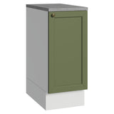 Gabinete de Cocina Vik Blanco y Verde 35x84cm sin Mesón sin Pozuelo - MUEBLES INFERIORES DE COCINA | Bylmo