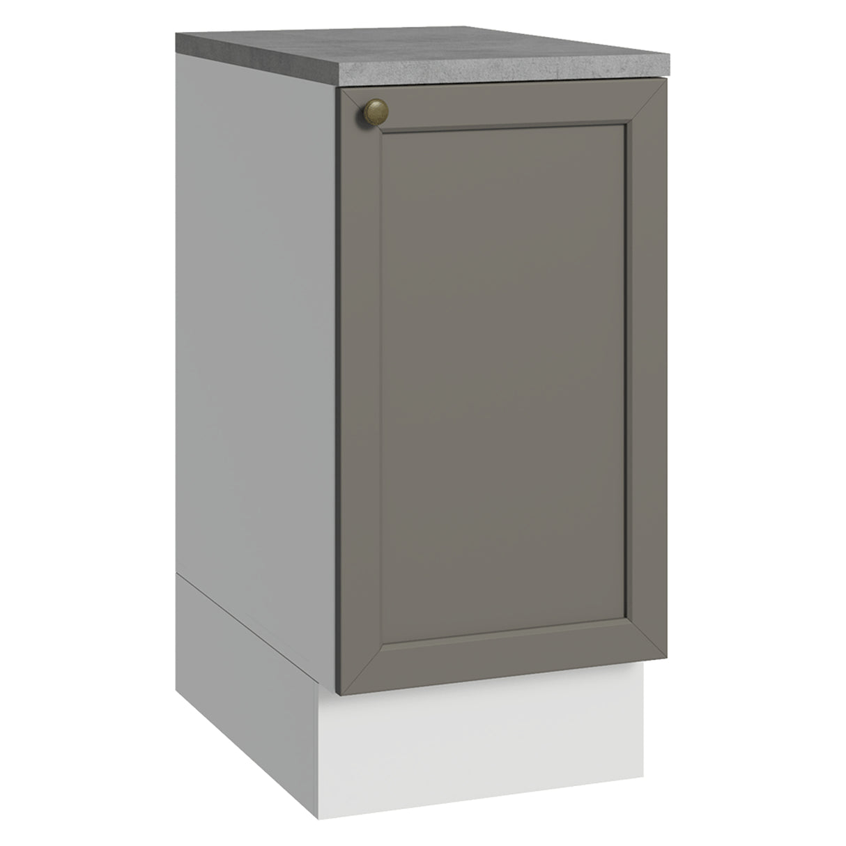Gabinete de Cocina Vik Blanco y Gris 40x84cm sin Mesón sin Pozuelo - MUEBLES INFERIORES DE COCINA | Bylmo