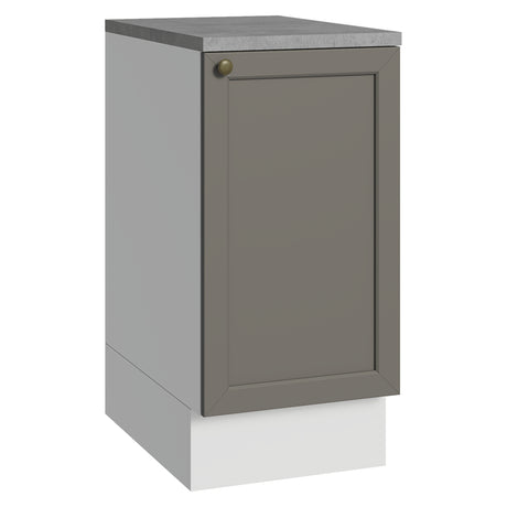 Gabinete de Cocina Vik Blanco y Gris 40x84cm sin Mesón sin Pozuelo - MUEBLES INFERIORES DE COCINA | Bylmo