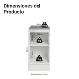 Gabinete de Cocina Vik Blanco y Gris 40x84cm sin Mesón sin Pozuelo - MUEBLES INFERIORES DE COCINA | Bylmo