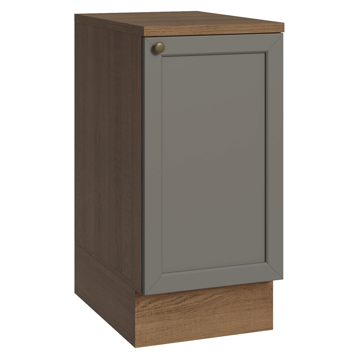 Gabinete de Cocina Vik Marrón y Gris 40x84cm sin Mesón sin Pozuelo - MUEBLES INFERIORES DE COCINA | Bylmo