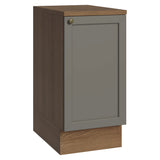 Gabinete de Cocina Vik Marrón y Gris 40x84cm sin Mesón sin Pozuelo - MUEBLES INFERIORES DE COCINA | Bylmo