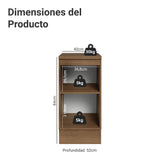 Gabinete de Cocina Vik Marrón y Gris 40x84cm sin Mesón sin Pozuelo - MUEBLES INFERIORES DE COCINA | Bylmo