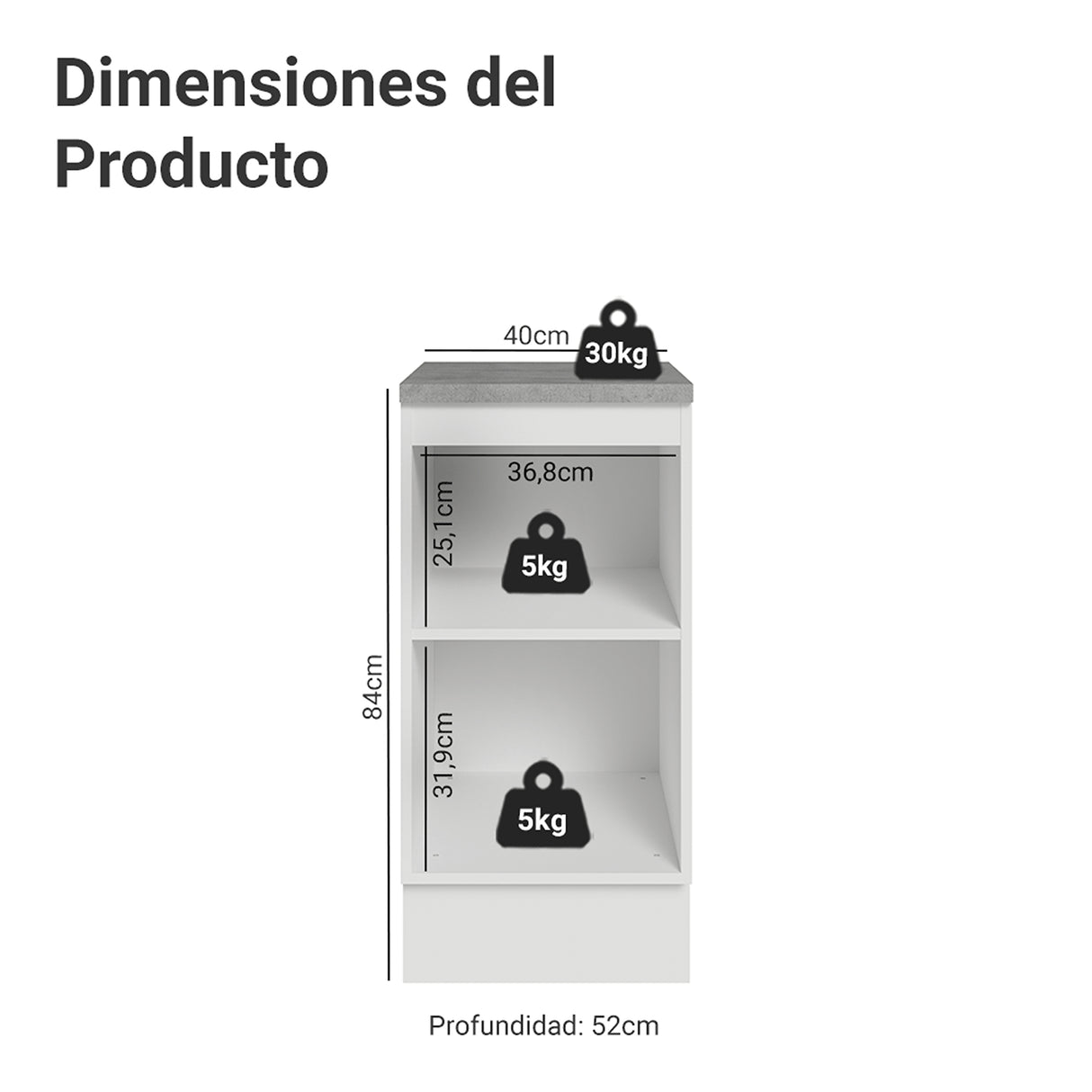 Gabinete de Cocina Vik Blanco y Verde 40x84cm sin Mesón sin Pozuelo - MUEBLES INFERIORES DE COCINA | Bylmo