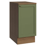 Gabinete de Cocina Vik Marrón y Verde 40x84cm sin Mesón sin Pozuelo - MUEBLES INFERIORES DE COCINA | Bylmo