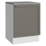 Gabinete de Cocina Vik Blanco y Gris 60x84cm sin Mesón sin Pozuelo - MUEBLES INFERIORES DE COCINA | Bylmo