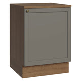 Gabinete de Cocina Vik Marrón y Gris 60x84cm sin Mesón sin Pozuelo - MUEBLES INFERIORES DE COCINA | Bylmo