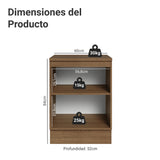 Gabinete de Cocina Vik Marrón y Gris 60x84cm sin Mesón sin Pozuelo - MUEBLES INFERIORES DE COCINA | Bylmo