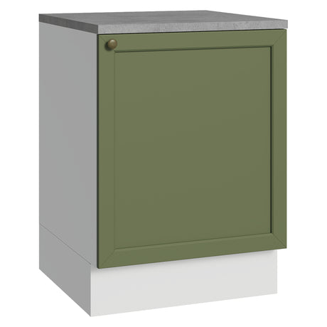 Gabinete de Cocina Vik Blanco y Verde 60x84cm sin Mesón sin Pozuelo - MUEBLES INFERIORES DE COCINA | Bylmo
