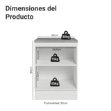 Gabinete de Cocina Vik Blanco y Verde 60x84cm sin Mesón sin Pozuelo - MUEBLES INFERIORES DE COCINA | Bylmo