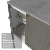 Gabinete de Cocina Vik Blanco y Gris 70x84cm sin Mesón sin Pozuelo