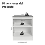 Gabinete de Cocina Vik Blanco y Gris 70x84cm sin Mesón sin Pozuelo