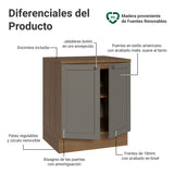 Gabinete de Cocina Vik Marrón y Gris 70x84cm sin Mesón sin Pozuelo - MUEBLES INFERIORES DE COCINA | Bylmo