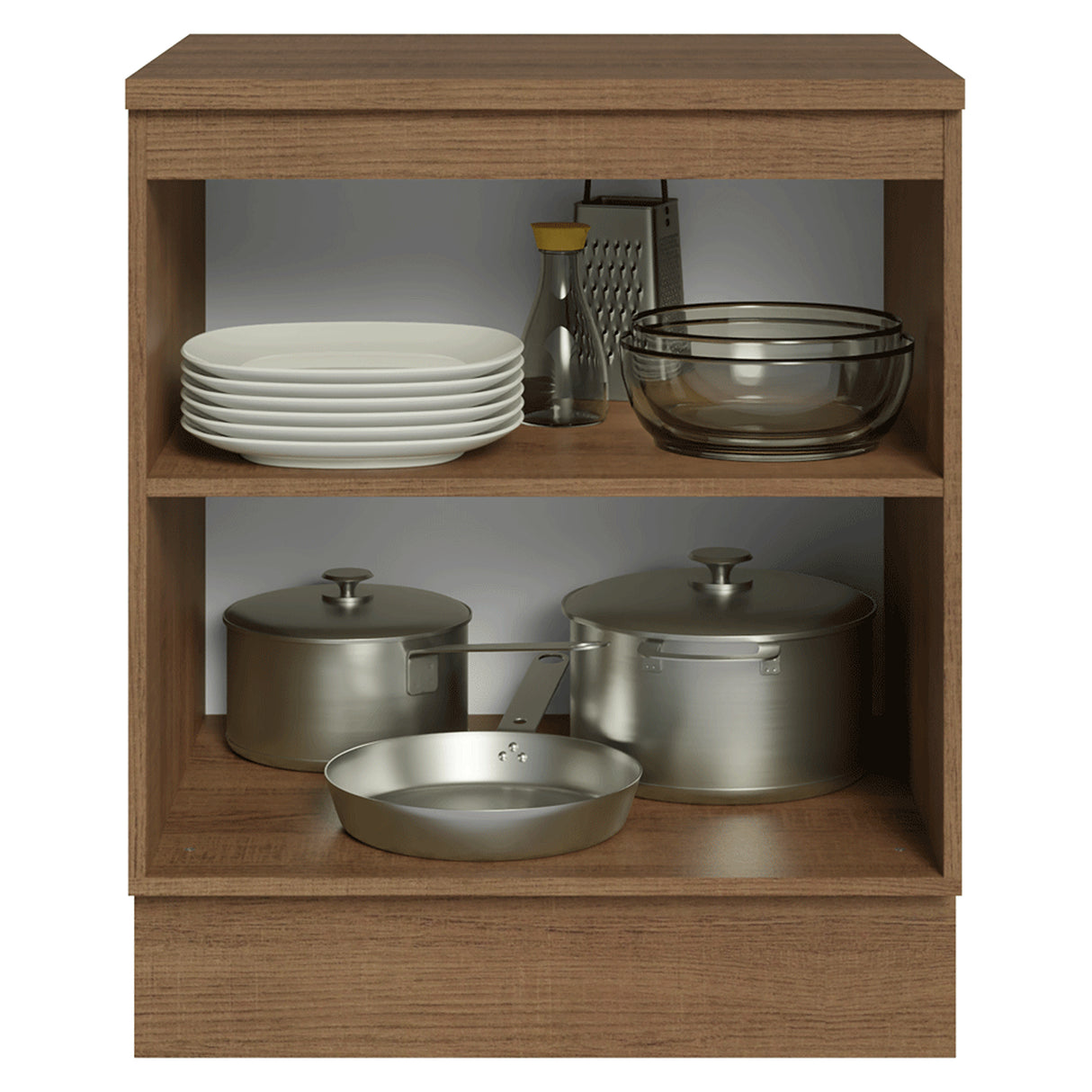 Gabinete de Cocina Vik Marrón y Verde 70x84cm sin Mesón sin Pozuelo
