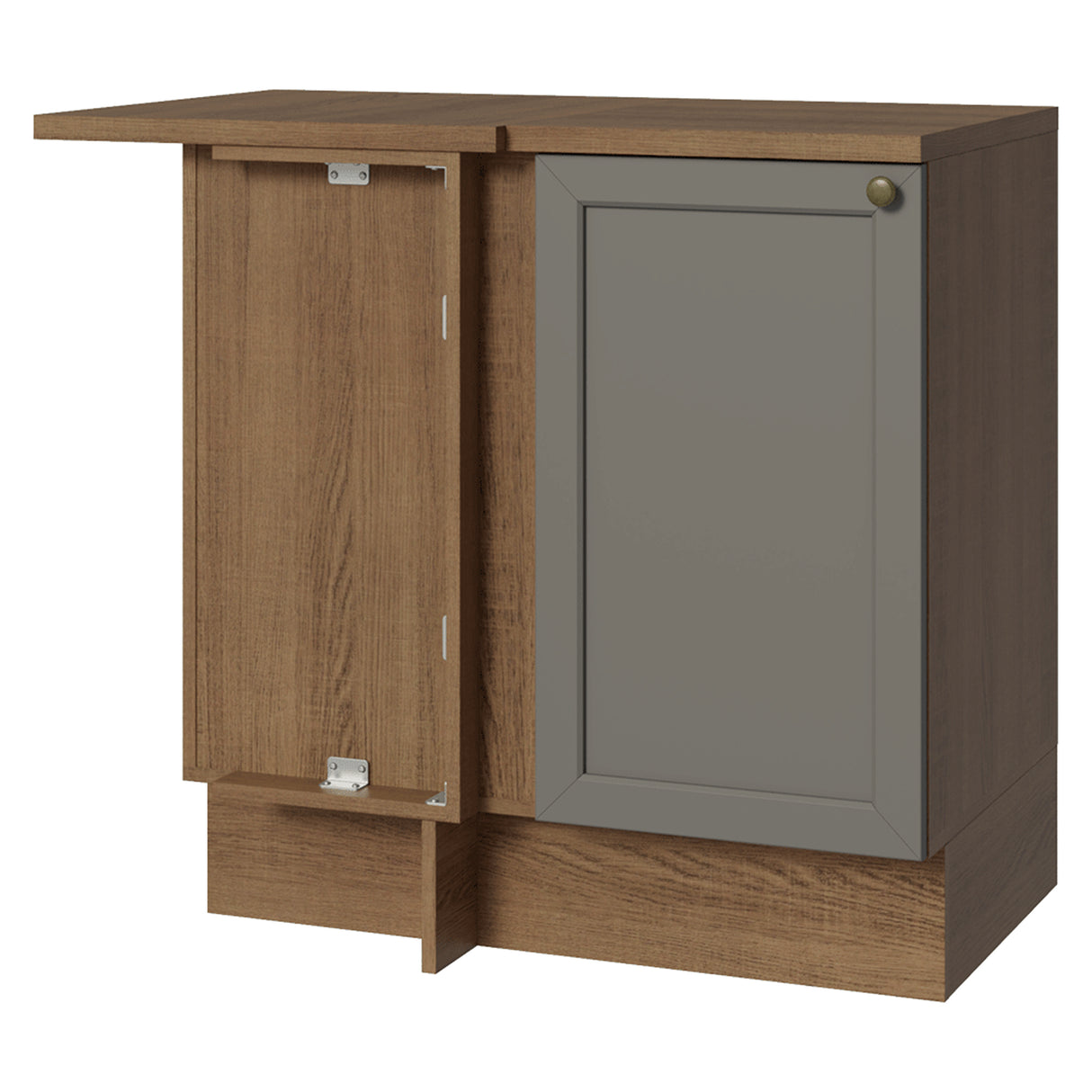 Gabinete de Cocina Vik Marrón y Gris 94x84cm sin Mesón sin Pozuelo - MUEBLES INFERIORES DE COCINA | Bylmo