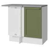 Gabinete de Cocina Vik Blanco y Verde 94x84cm sin Mesón sin Pozuelo - MUEBLES INFERIORES DE COCINA | Bylmo