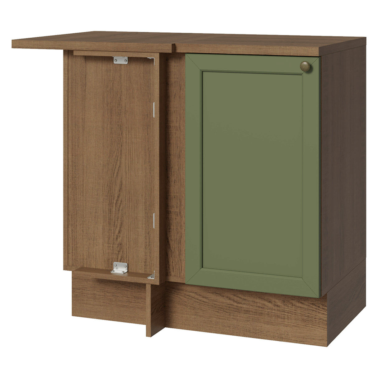 Gabinete de Cocina Vik Marrón y Verde 94x84cm sin Mesón sin Pozuelo
