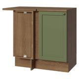 Gabinete de Cocina Vik Marrón y Verde 94x84cm sin Mesón sin Pozuelo