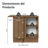 Gabinete de Cocina Vik Marrón y Verde 94x84cm sin Mesón sin Pozuelo