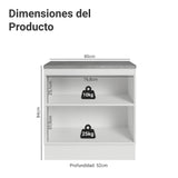 Gabinete de Cocina Vik Blanco y Verde 80x84cm sin Mesón sin Pozuelo
