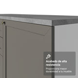 Set X 2 Muebles Inferiores de Cocina Vik Blanco y Gris 200x84cm sin Mesón sin Pozuelo