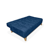 Sofacama Leroy Azul 180x85cm Reclinable De Tres Puestos Con Apoya Brazos