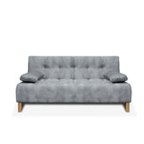 Sofacama Leroy Gris 180x85cm Reclinable de Tres Puestos con Apoya Brazos - SOFAS Y POLTRONAS | Bylmo