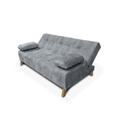 Sofacama Leroy Gris 180x85cm Reclinable de Tres Puestos con Apoya Brazos - SOFAS Y POLTRONAS | Bylmo