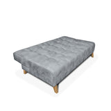 Sofacama Leroy Gris 180x85cm Reclinable de Tres Puestos con Apoya Brazos - SOFAS Y POLTRONAS | Bylmo