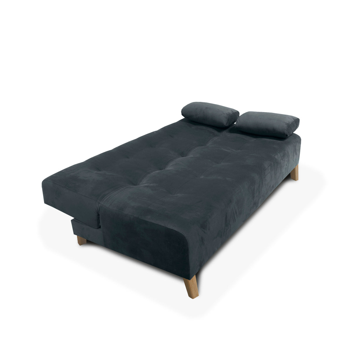 Sofacama Glaser Gris Oscuro 180x85cm Reclinable de Tres Puestos con Apoya Brazos