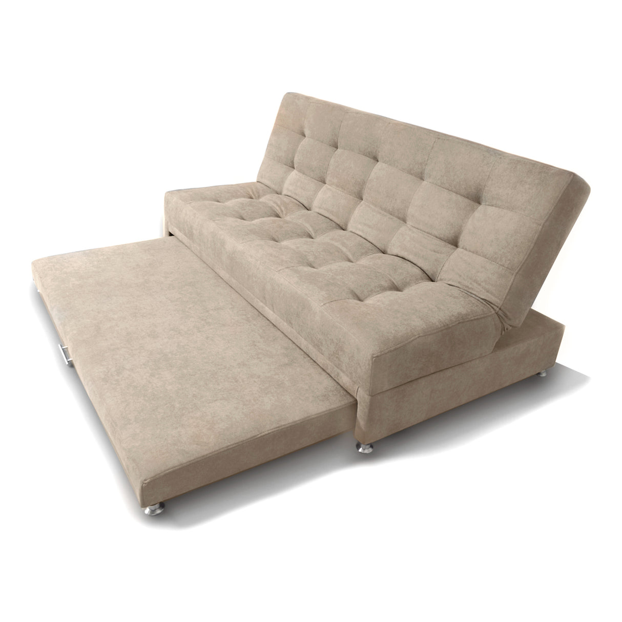 Sofá Cama Tarima Brooke Camel 190x95cm Reclinable de Tres Puestos sin Apoya Brazos - SOFAS Y POLTRONAS | Bylmo