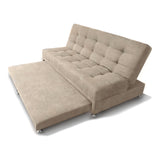 Sofá Cama Tarima Brooke Camel 190x95cm Reclinable de Tres Puestos sin Apoya Brazos - SOFAS Y POLTRONAS | Bylmo