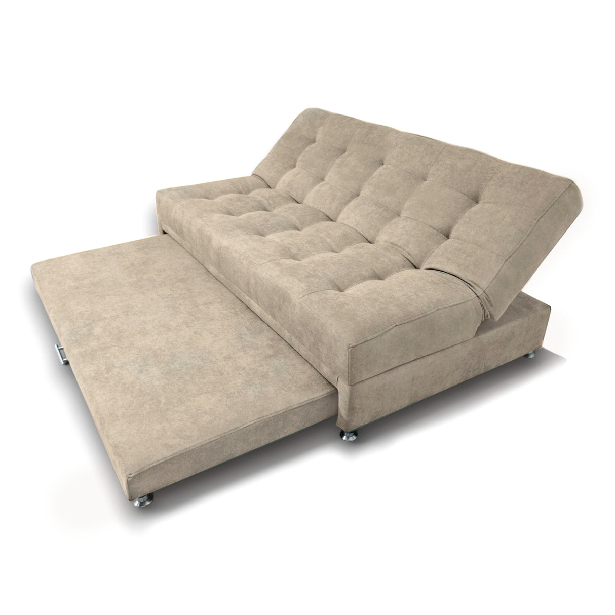 Sofá Cama Tarima Brooke Camel 190x95cm Reclinable de Tres Puestos sin Apoya Brazos - SOFAS Y POLTRONAS | Bylmo