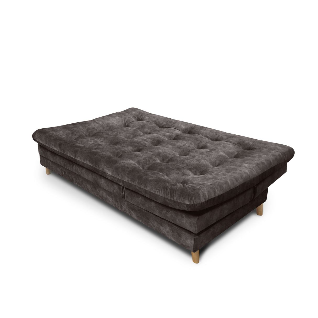 Sofá Cama Agassi Café 190x95cm Reclinable de Tres Puestos sin Apoya Brazos