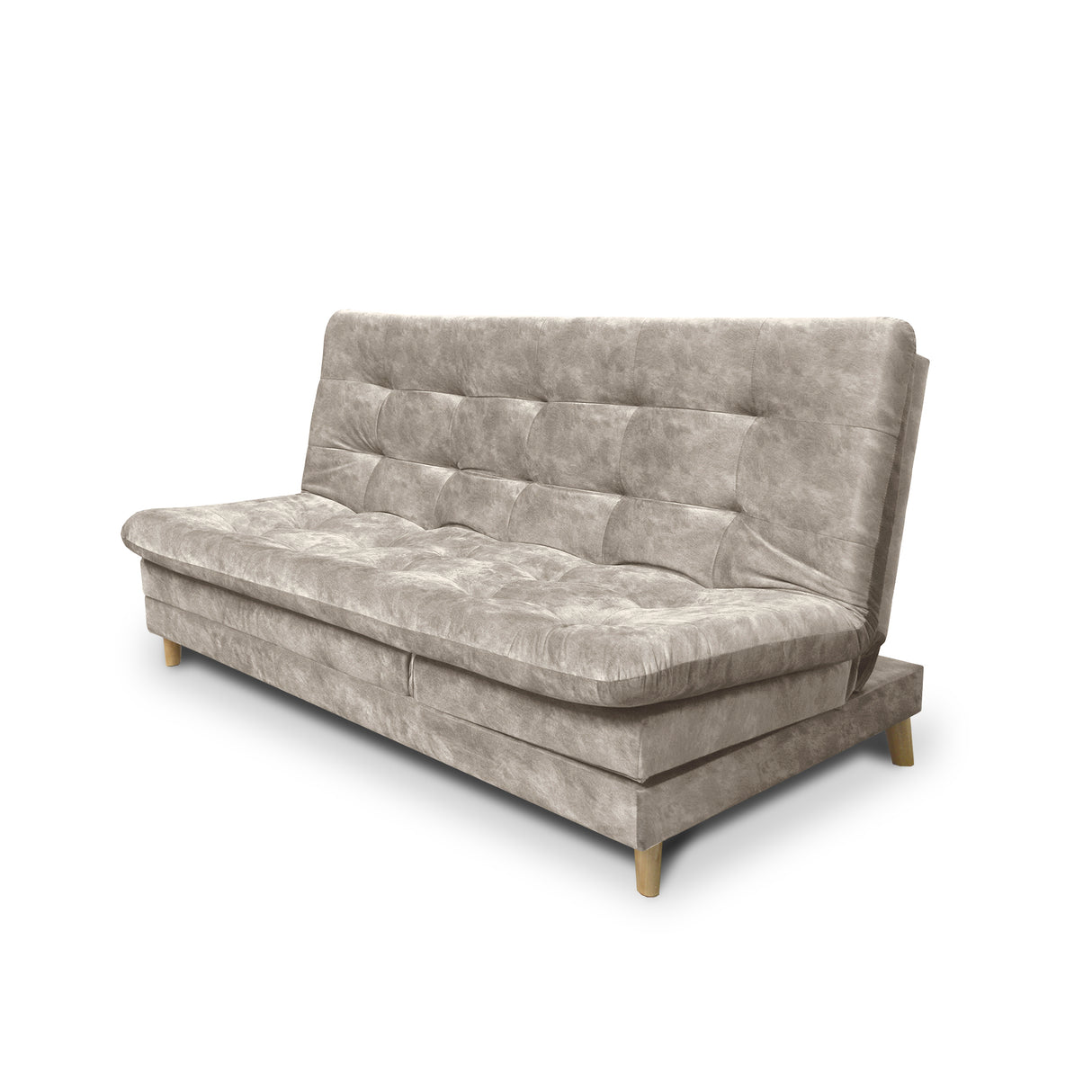 Sofá Cama Agassi Camel 190x95cm Reclinable de Tres Puestos sin Apoya Brazos