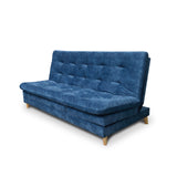 Sofá Cama Tarima Agassi Azul 190x95cm Reclinable de Tres Puestos sin Apoya Brazos - SOFAS Y POLTRONAS | Bylmo