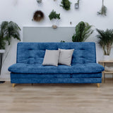 Sofá Cama Tarima Agassi Azul 190x95cm Reclinable de Tres Puestos sin Apoya Brazos - SOFAS Y POLTRONAS | Bylmo