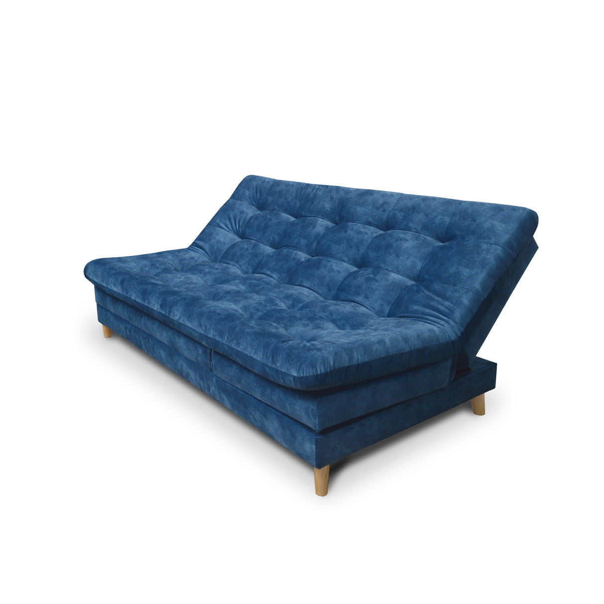 Sofá Cama Tarima Agassi Azul 190x95cm Reclinable de Tres Puestos sin Apoya Brazos - SOFAS Y POLTRONAS | Bylmo