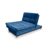 Sofá Cama Tarima Agassi Azul 190x95cm Reclinable de Tres Puestos sin Apoya Brazos - SOFAS Y POLTRONAS | Bylmo