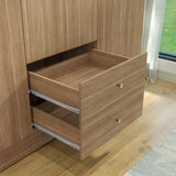 Closet Castaño 153x182cm con Seis Puertas y Dos Cajones - CLOSETS | Bylmo