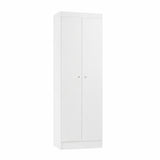 Mueble de Aseo Blanco 55x185cm con Dos Puertas y Seis Compartimientos