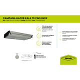 Campana Extractora Haceb Kala Inox 76x11.6cm 110 Voltios de Tres Velocidades y con Iluminación