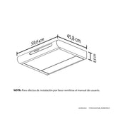 Campana Extractora Haceb Tofu Negro y Inox 59.6x8.4cm 110 Voltios de Tres Velocidades y con Iluminación - CAMPANAS Y EXTRACTORES | Bylmo