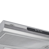 Campana Extractora Haceb Tofu Negro y Inox 59.6x8.4cm 110 Voltios de Tres Velocidades y con Iluminación
