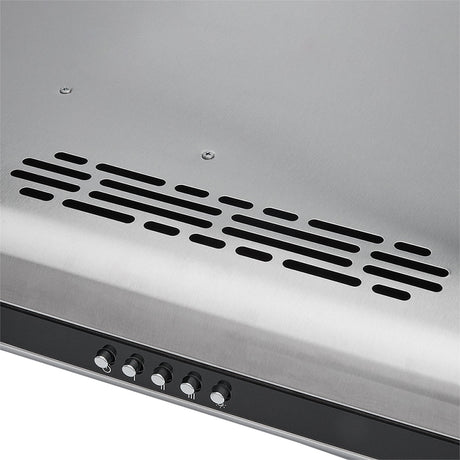 Campana Extractora Haceb Tofu Negro y Inox 59.6x8.4cm 110 Voltios de Tres Velocidades y con Iluminación