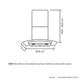 Campana Península Haceb Negro 65.5x42.5cm 110 Voltios de Tres Velocidades con Pantalla Digital y con Iluminación - CAMPANAS Y EXTRACTORES | Bylmo