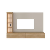 Panel de TV Ilus Capri y Fresno Europeo 185x127.5cm para TV Hasta 65 Pulgadas con Cuatro Compartimientos