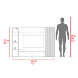 Panel de TV Gamma Capri y Avellana 184.2x127.5cm para TV Hasta 65 Pulgadas con Cuatro Compartimientos